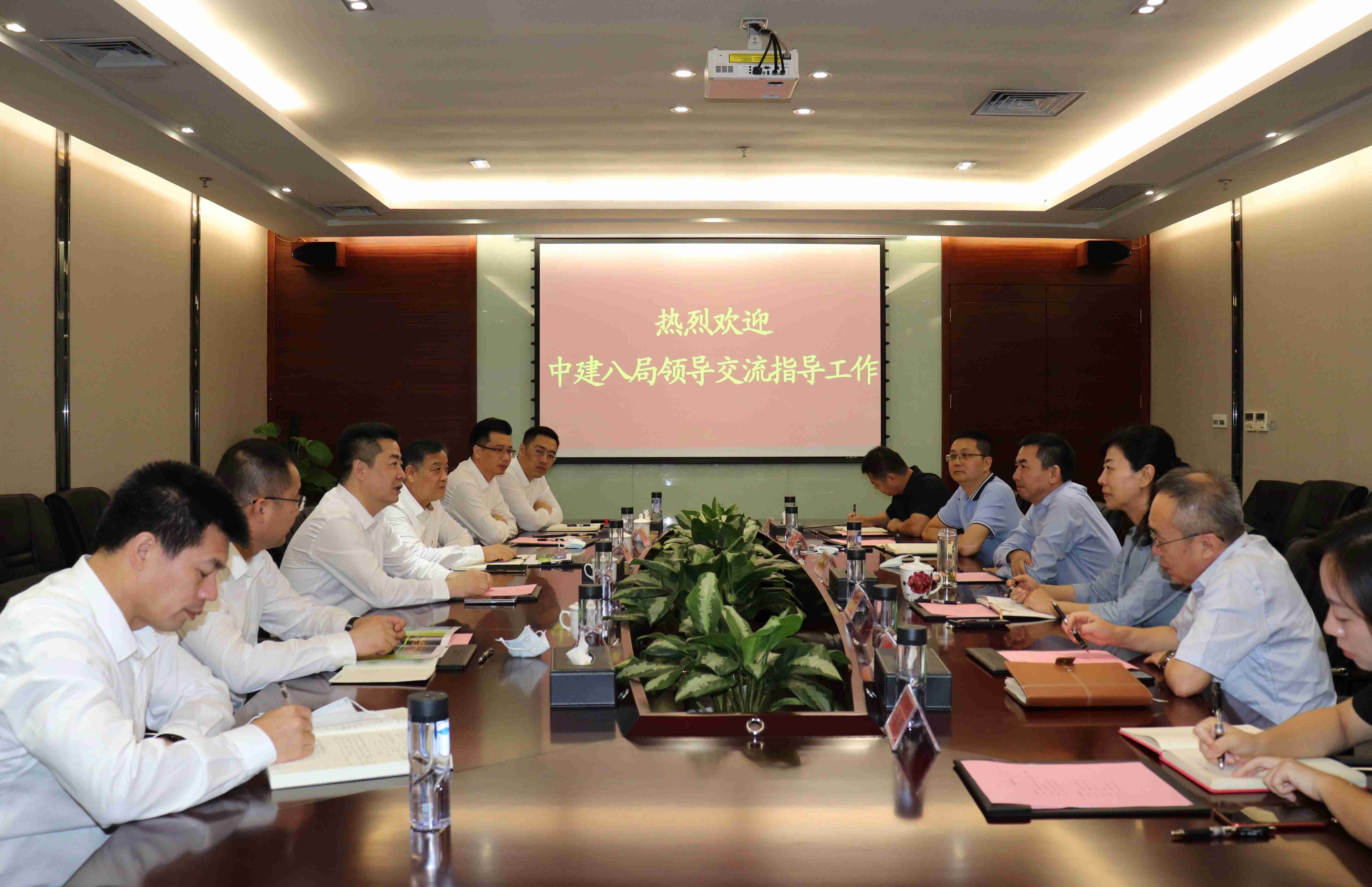 中国建筑第八工程局领导到访豪利777官网